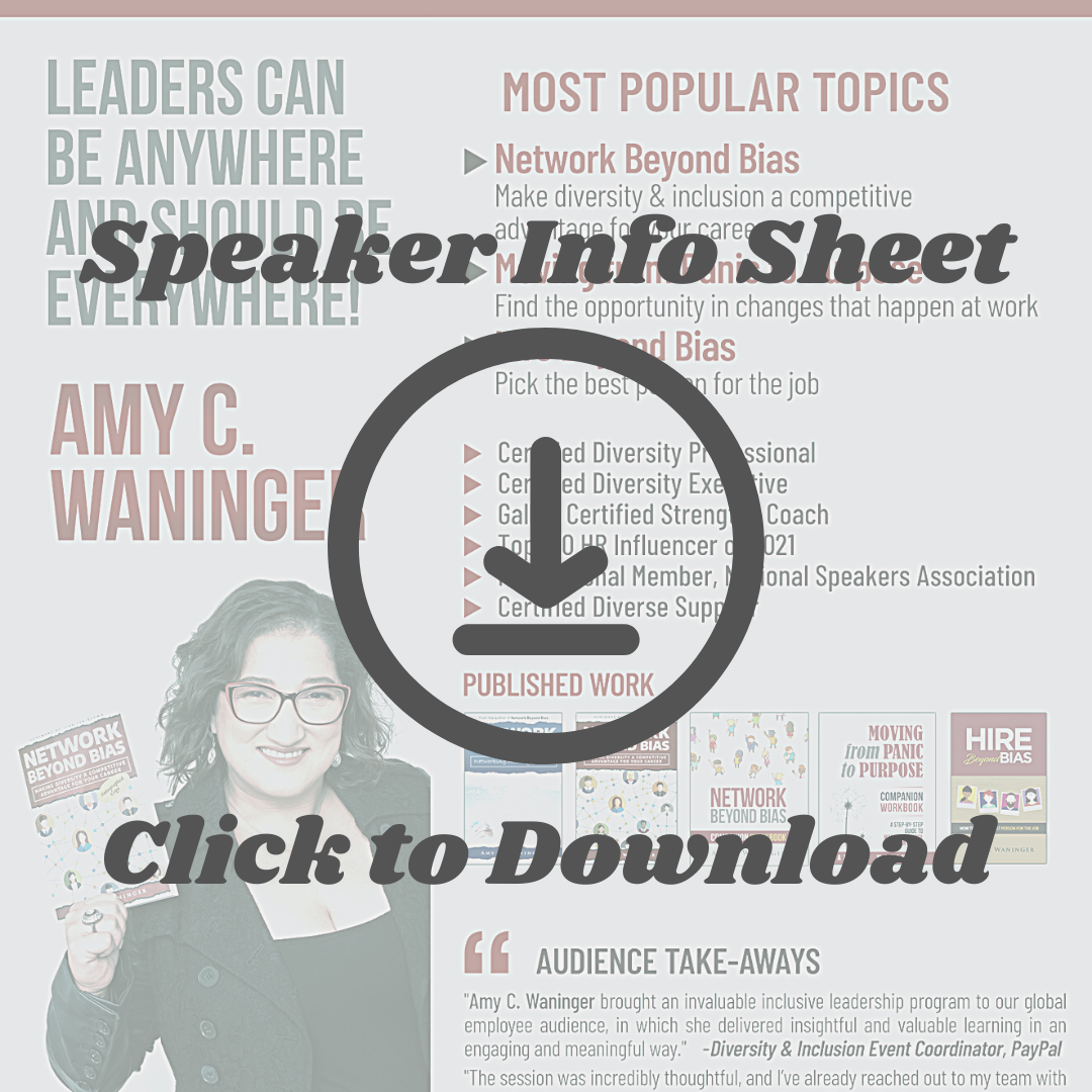 Book Amy C. Waninger as the Speaker for Your Event in 2022!