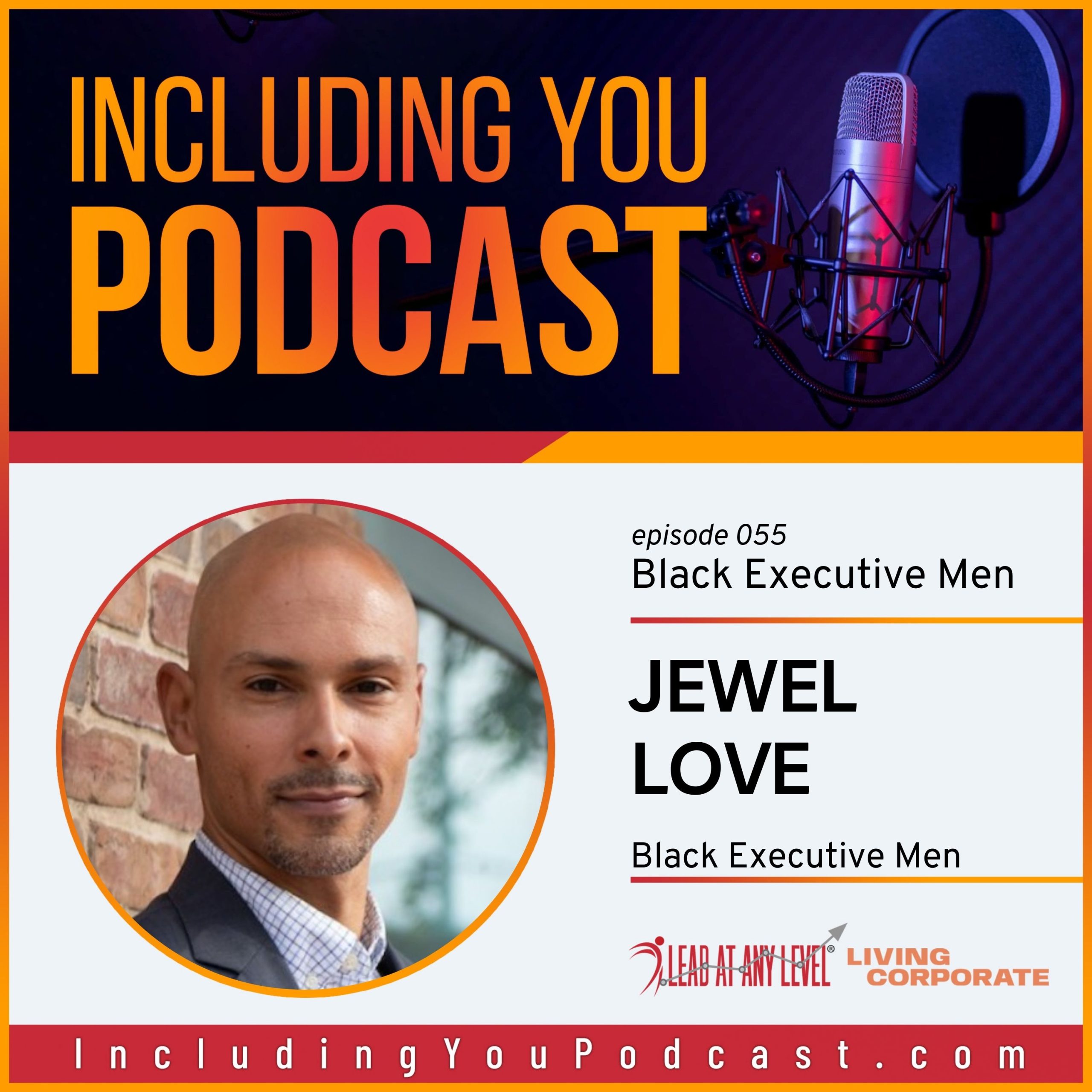 e055. Black Executive Men with Jewel Love